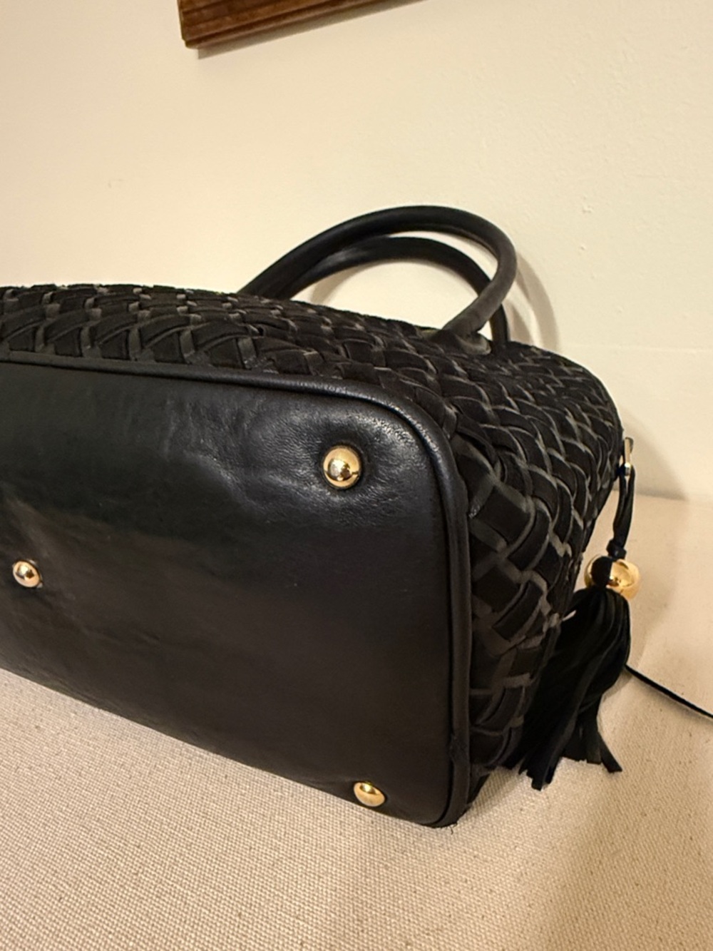 💯 Authentic Bally Leather Suede Satchel Bally Handbag Bally classic handbag - Picture 7 of 15